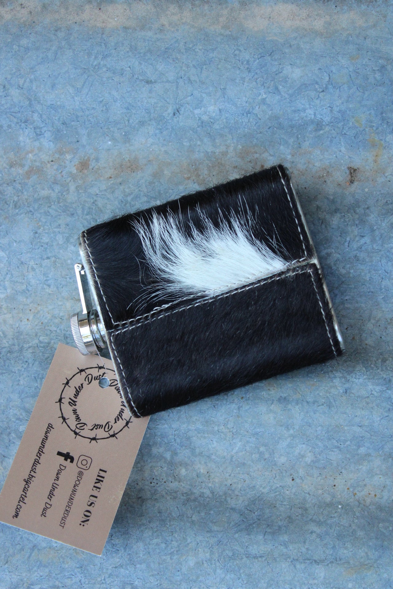 SECONDS-Cowhide hip flask