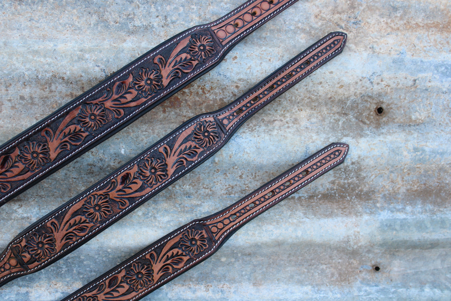 Classic Carve Tooled Dog Collar