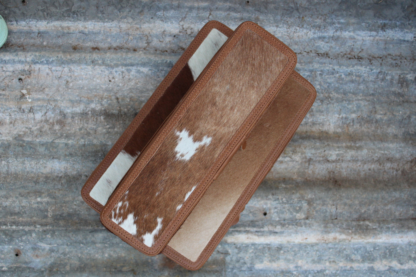 Cowhide Hair Straightener Case- Tan
