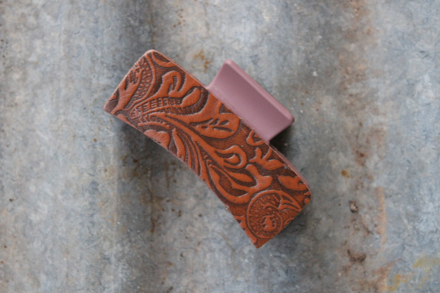 Cowhide Claw Clip-Medium