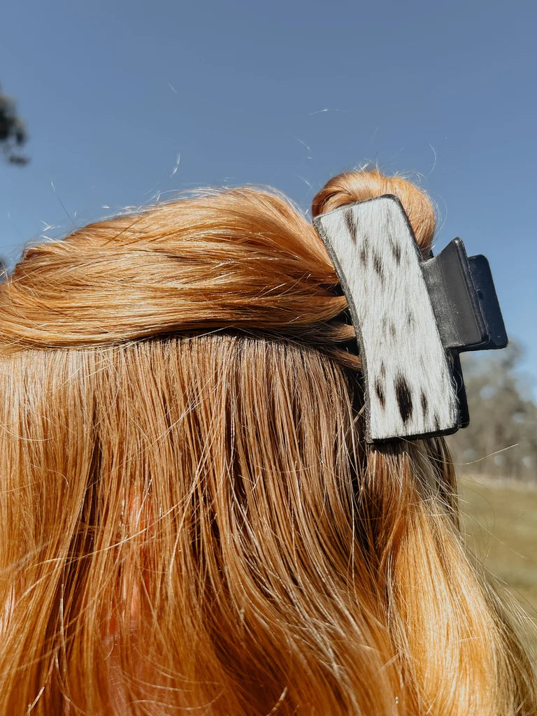 Cowhide Claw Clip-Medium