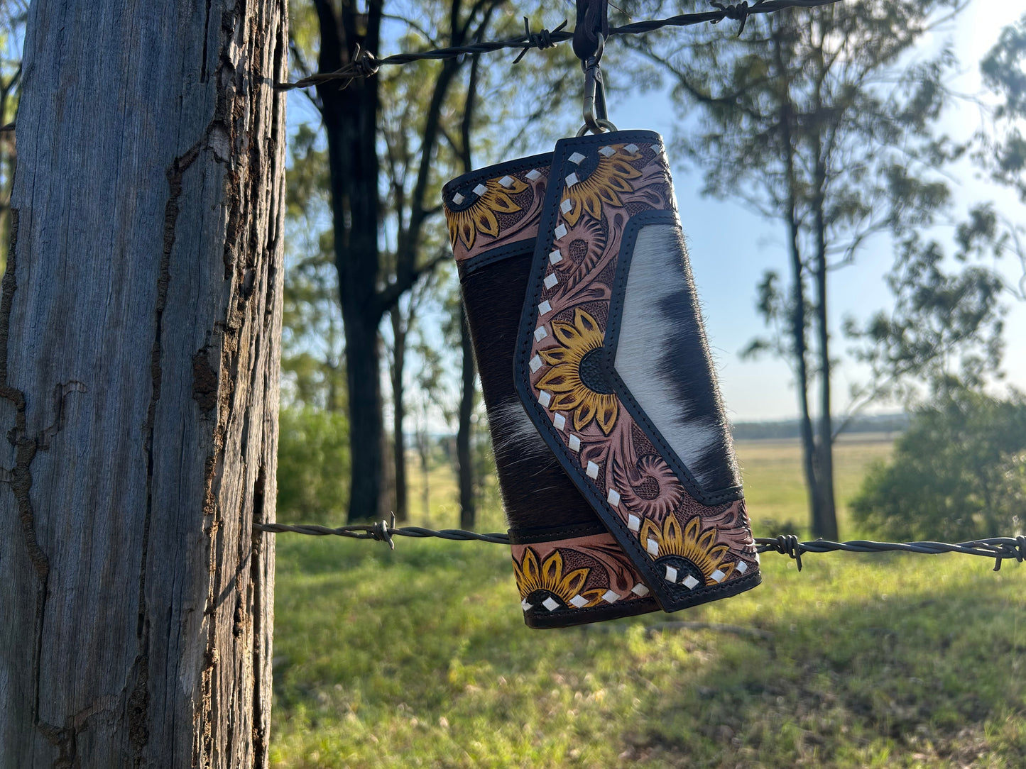 Petal & Patch Cowhide purse