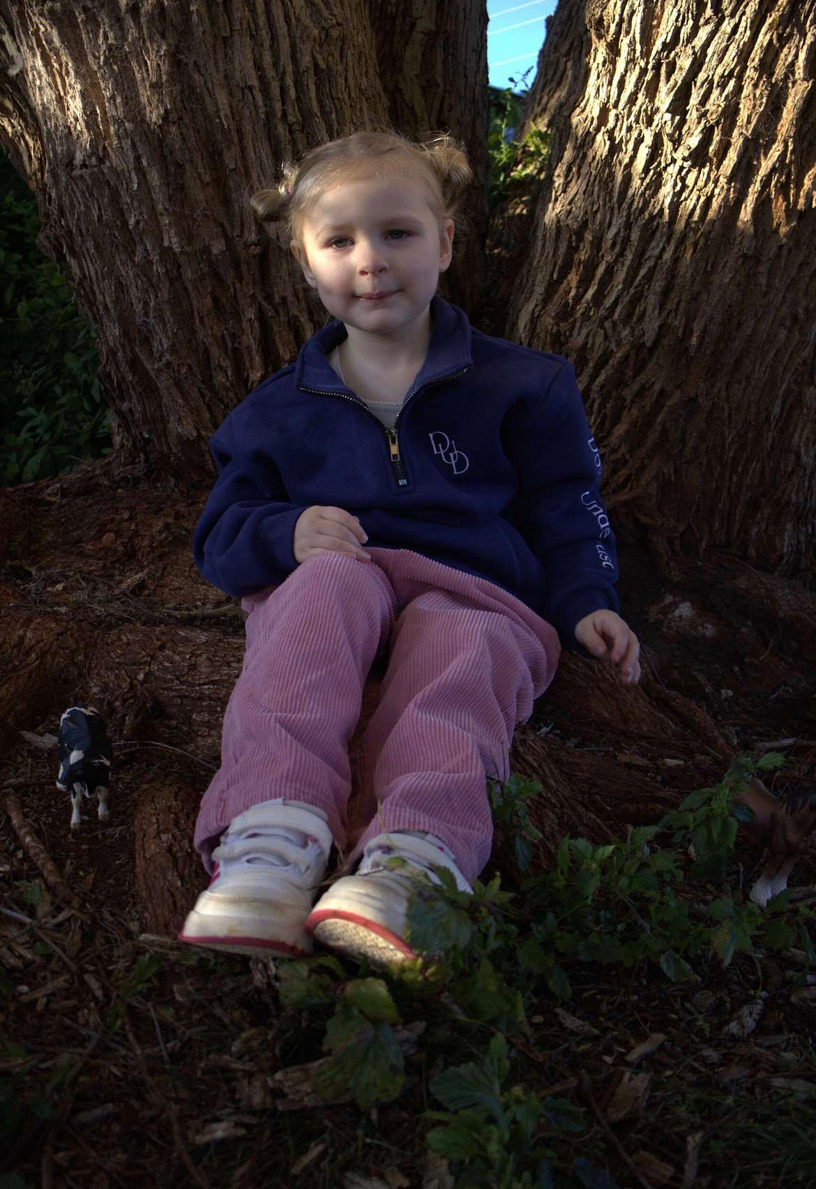 Navy Quarter Zip -Kids