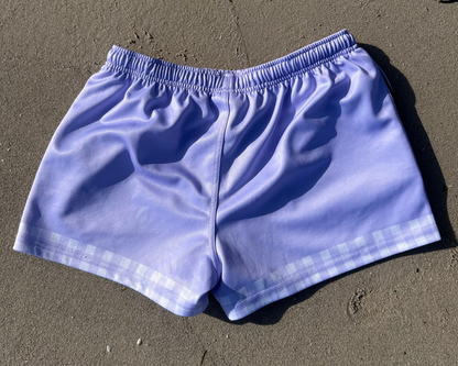 PREORDER-'Crossroads' Footy Shorts- Purple