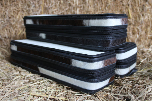 Cowhide Hair Straightener Case-Black