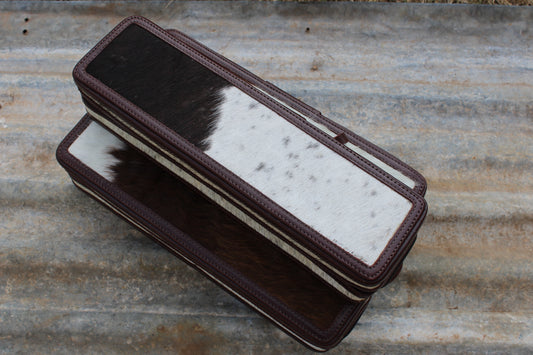 Cowhide Hair Straightener Case- Chocolate Brown