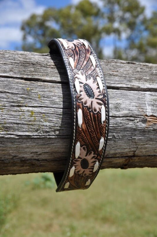 Silver Blossom Dog Collar