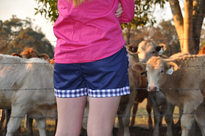 'Crossroads' Footy Shorts- Navy