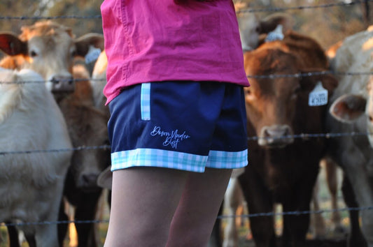 'Crossroads' footy shorts- Turquoise